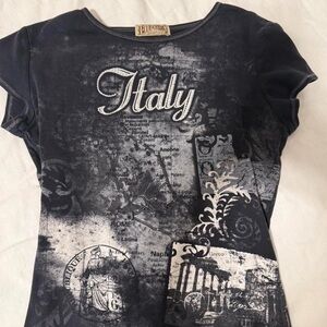 Vintage Italy Graphic Women's Top